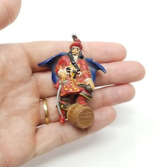 Vintage Captain Morgan Pirate On A Barrel Key Chain, Promotional, Estate - Picture 3 of 6
